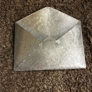 Galvanized Metal Wall Pocket Organizer - Silver